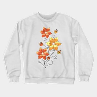 Orange Petunias Crewneck Sweatshirt